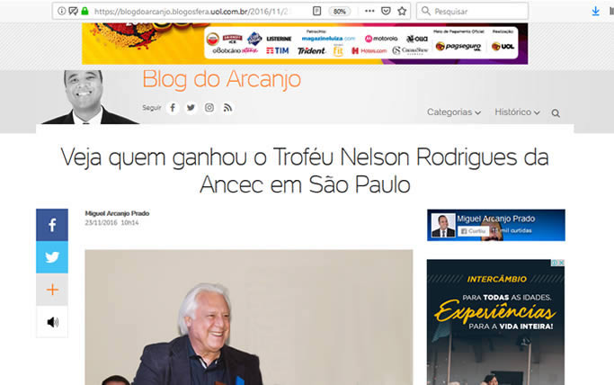Troféu Nelson Rodrigues - Blog do Arcanjo